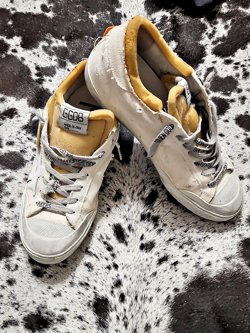 Golden Goose Super-Star Canvas Sneakers with Side Patch